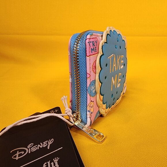 Loungefly Disney Alice in Wonderland Take Me Cookies Zip Wallet NEW - Picture 4 of 13